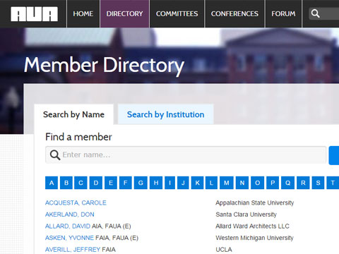 Association of University Architects - Member Directory