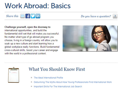 myworldabroad - What do you want to do Detail Page